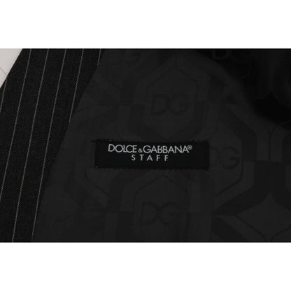 Dolce & Gabbana Gray Wool Stretch Vest Dolce & Gabbana
