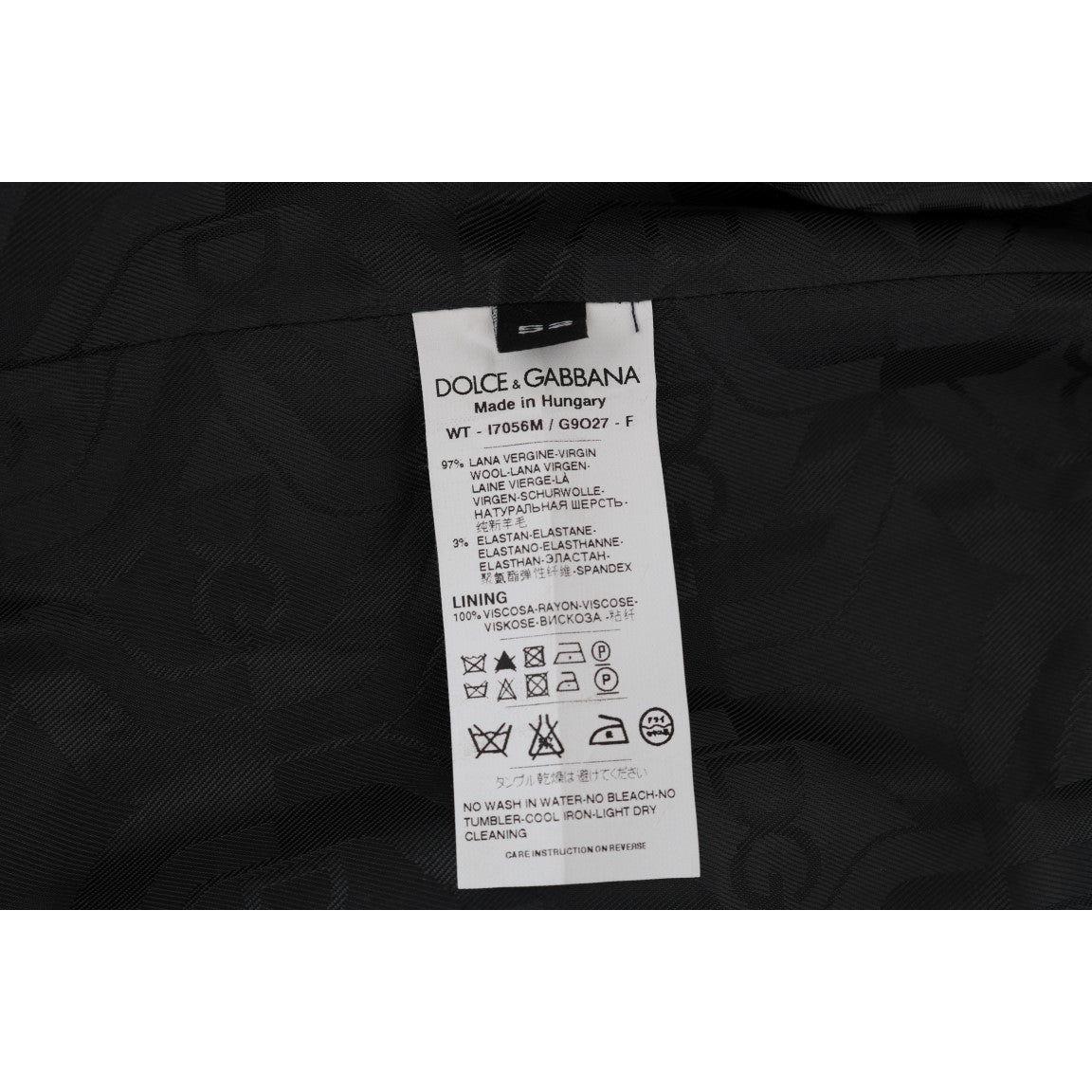 Dolce & Gabbana Gray Wool Stretch Vest Dolce & Gabbana