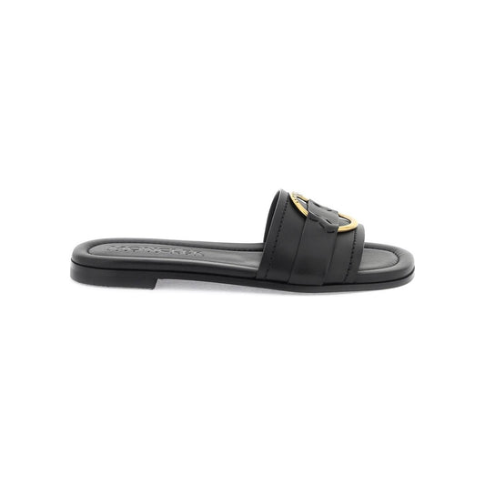 Moncler leather bell slides for women Sandals Moncler