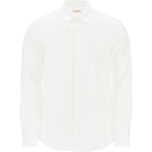 Valentino Garavani poplin shirt with flower patch detail Shirts Valentino Garavani