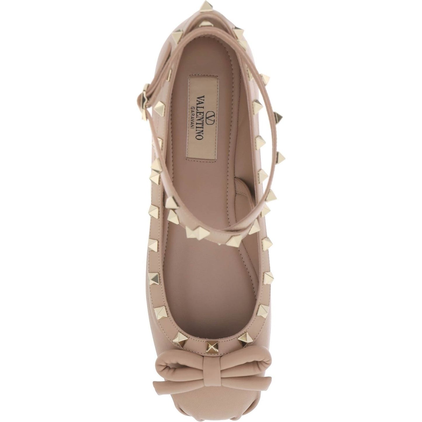 Valentino Garavani silk rockstud ballet flats Flat Shoes Valentino Garavani