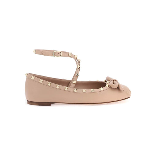 Valentino Garavani silk rockstud ballet flats Flat Shoes Valentino Garavani