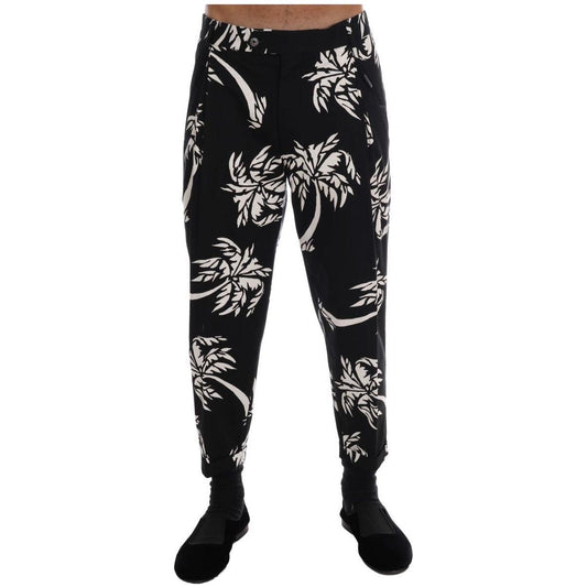 Dolce & Gabbana Elegant Tree Print Ankle Trousers Jeans & Pants Dolce & Gabbana