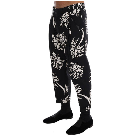 Dolce & Gabbana Elegant Tree Print Ankle Trousers Jeans & Pants Dolce & Gabbana