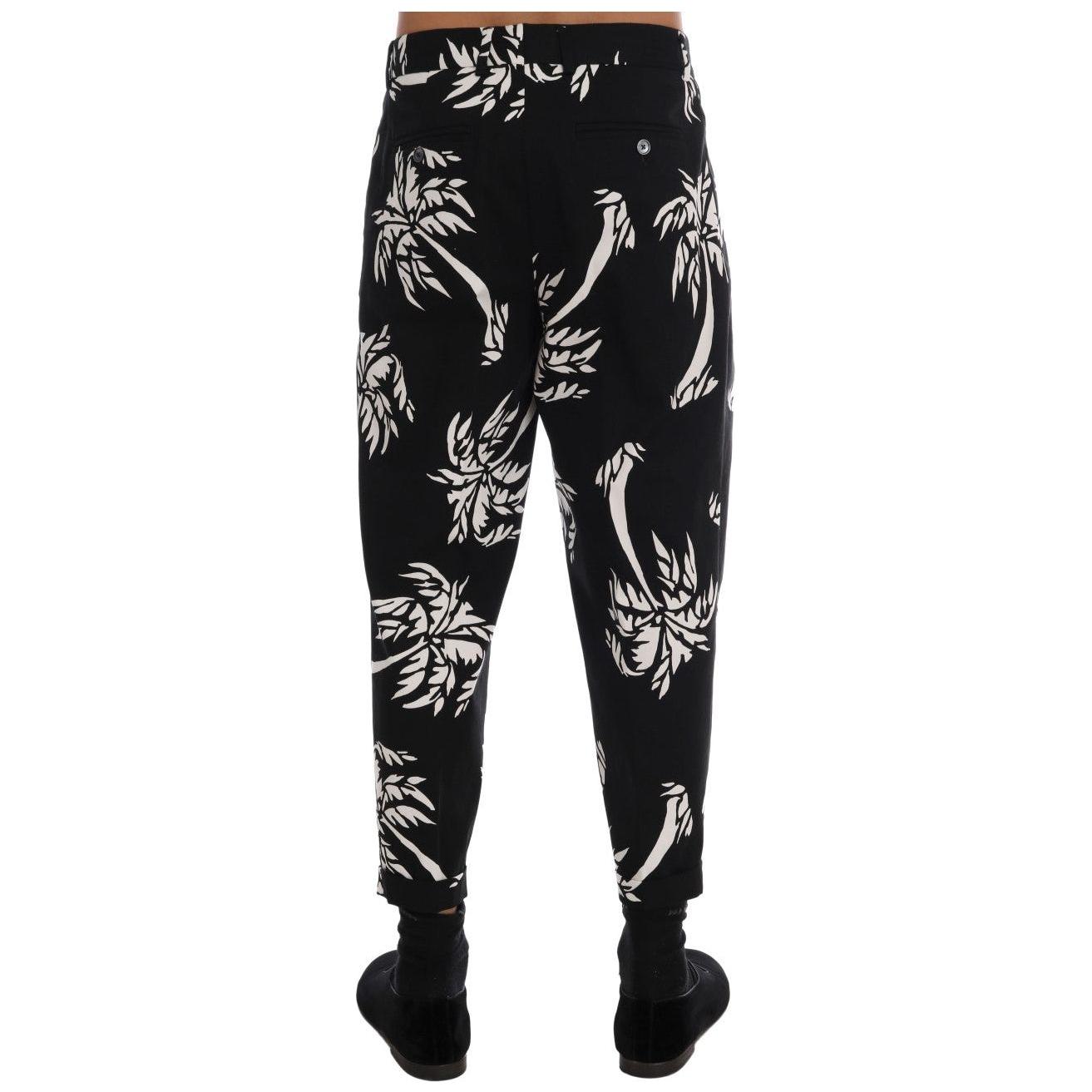 Dolce & Gabbana Elegant Tree Print Ankle Trousers Jeans & Pants Dolce & Gabbana