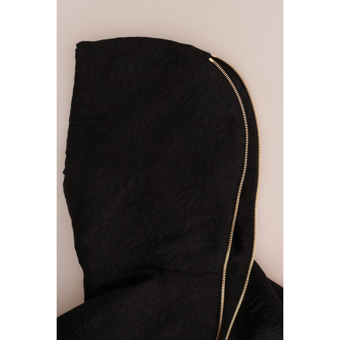 Dolce & Gabbana Black Fairy Tale Crystal Hooded Sweater