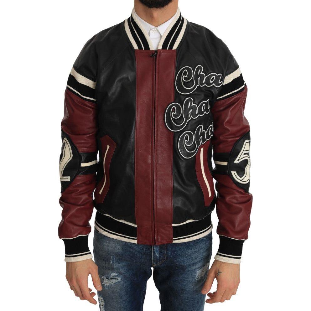 Dolce & Gabbana Exquisite Sheepskin Leather Bomber Jacket MAN COATS & JACKETS Dolce & Gabbana