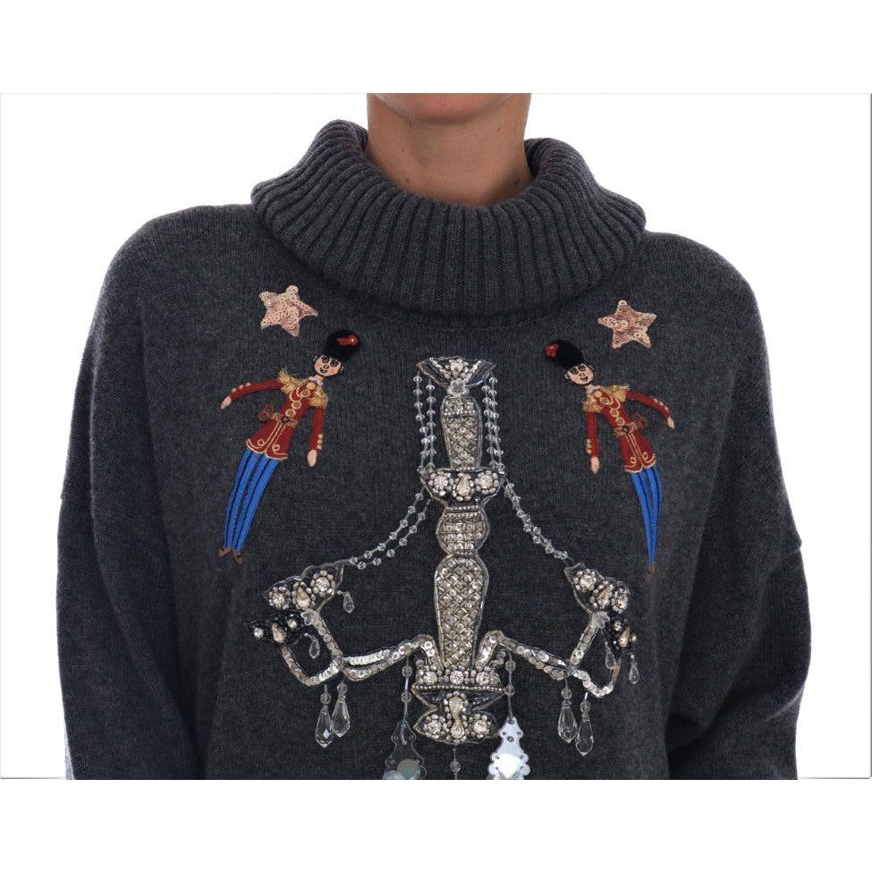 Dolce & Gabbana Enchanted Crystal Turtleneck Sweater Dolce & Gabbana