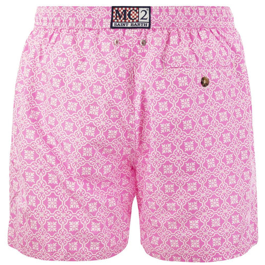 MC2 Saint Barth Pink Polyester Men's Swim Shorts