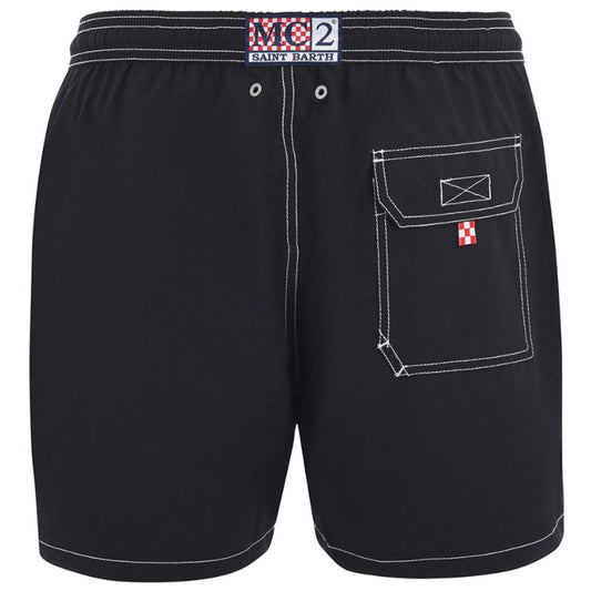 MC2 Saint Barth Black Polyester Men's Swim Boxer