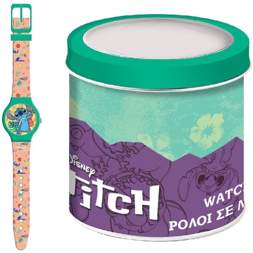 DISENY Mod. LILO & STITCH - Tin Box WATCHES CARTOON