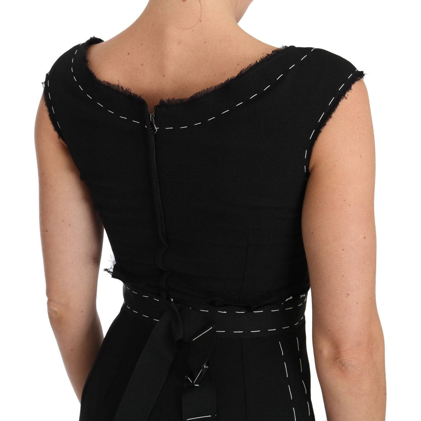 Dolce & Gabbana Elegant Black Sheath Wool Dress Dolce & Gabbana