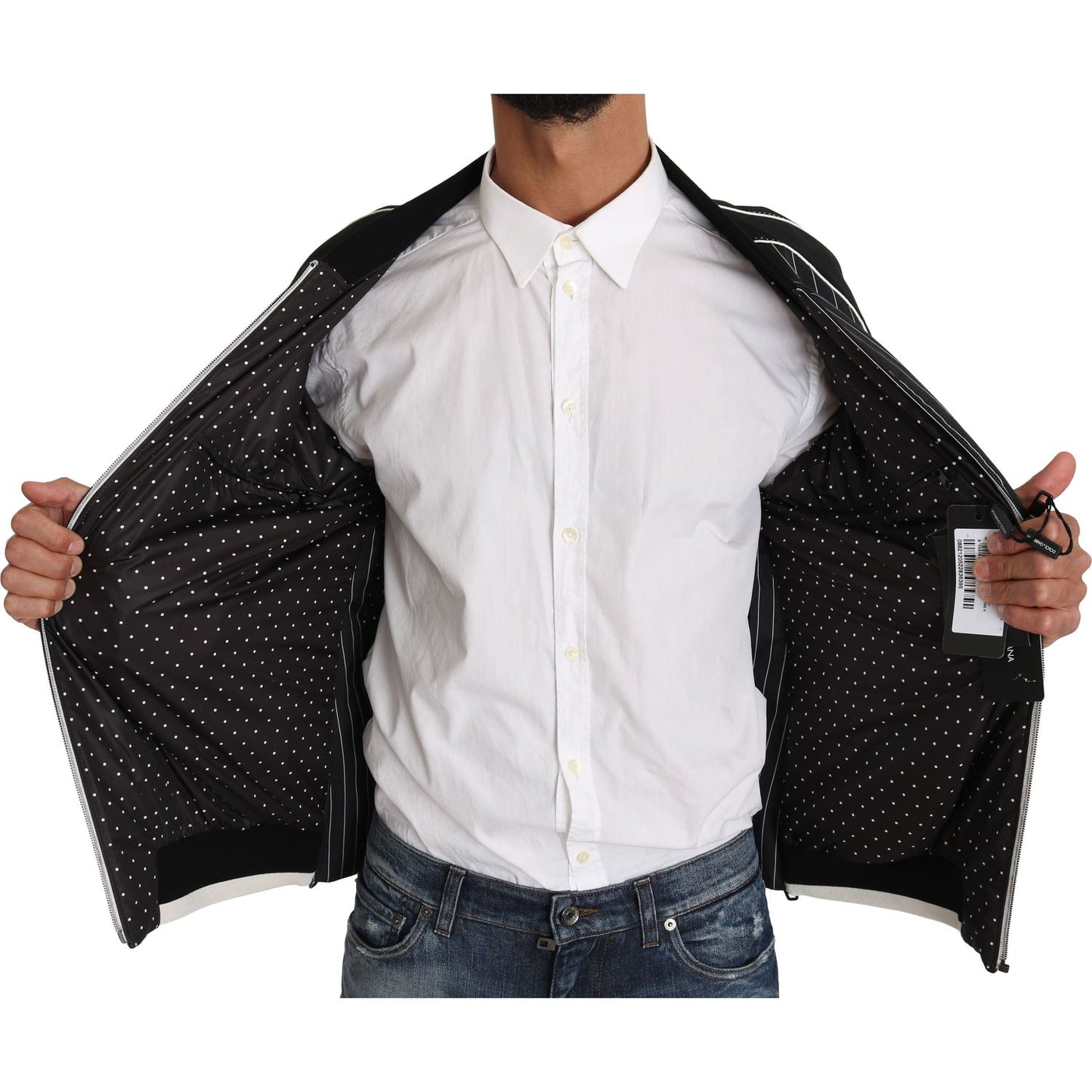 Dolce & Gabbana Black DD58 SG62 Sequined Beaded Jacket Dolce & Gabbana