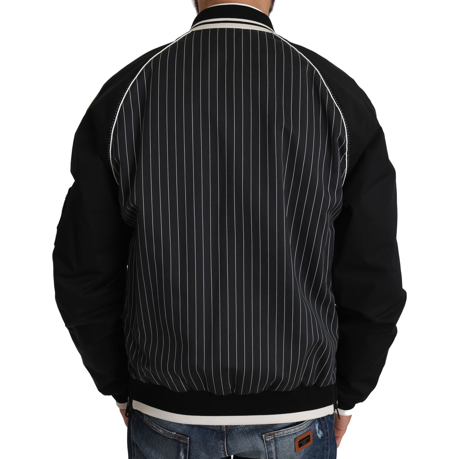 Dolce & Gabbana Black DD58 SG62 Sequined Beaded Jacket