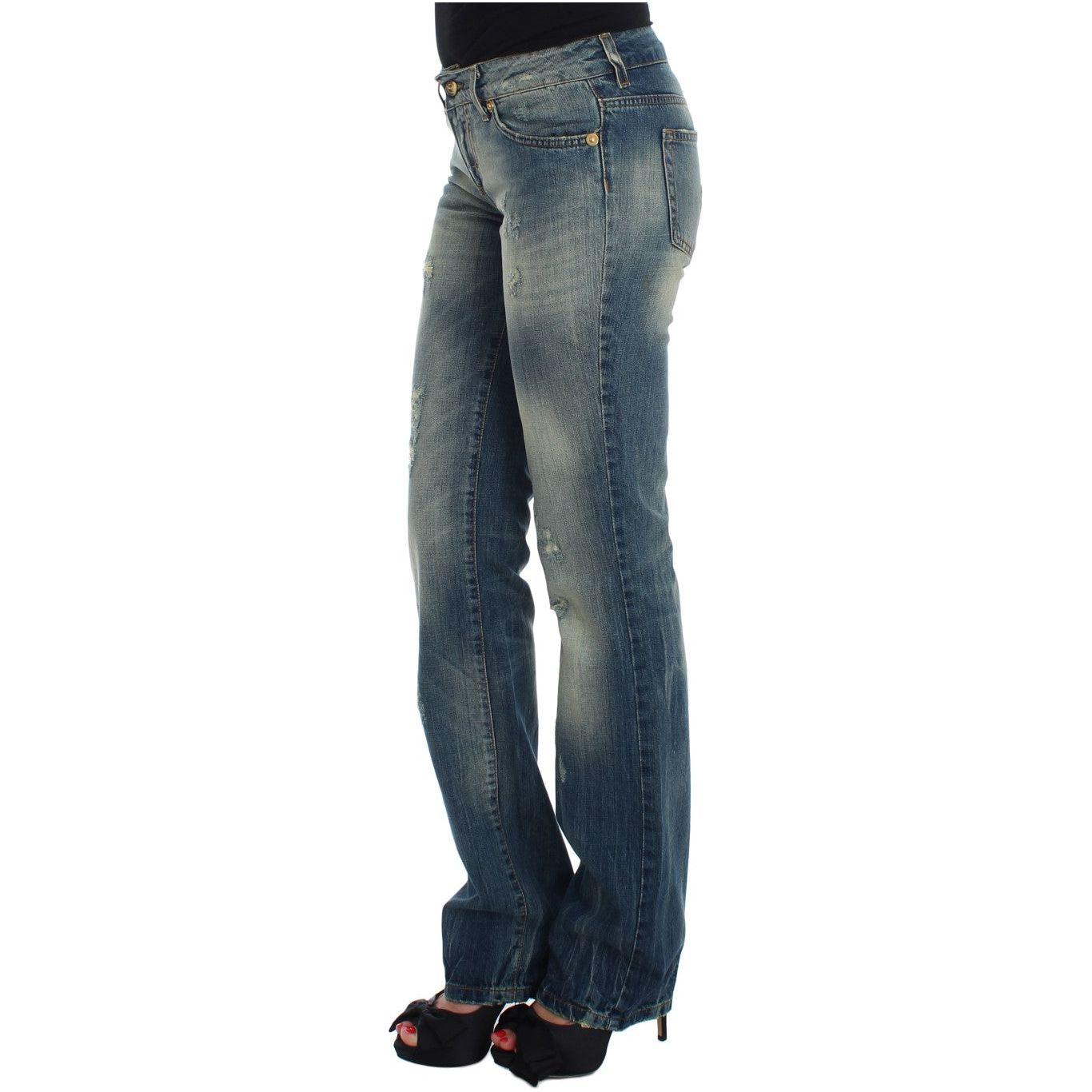 Cavalli Sleek Flair Leg Low Waist Denim Jeans & Pants Cavalli