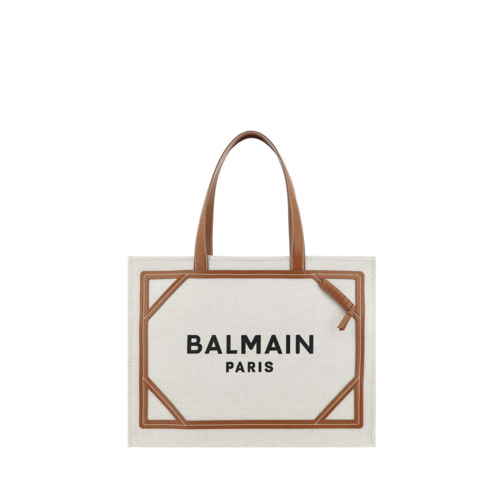 Balmain Beige Cotton Shoulder Bag