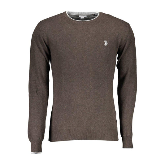 U.S. POLO ASSN. Brown Wool Men Sweater U.S. POLO ASSN.