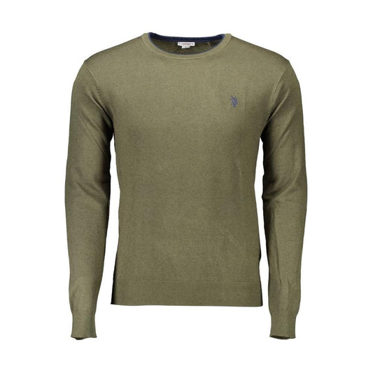 U.S. POLO ASSN. Green Viscose Men Sweater U.S. POLO ASSN.