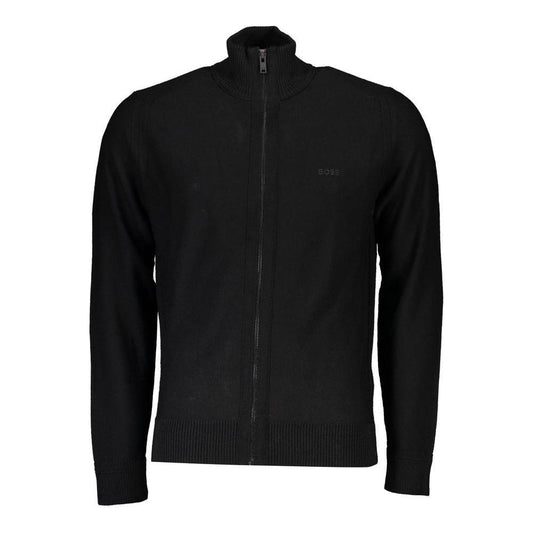 Hugo Boss Black Wool Men Sweater Hugo Boss