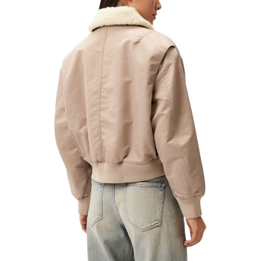 Calvin Klein Jeans Beige Polyester Jackets & Coat Calvin Klein Jeans