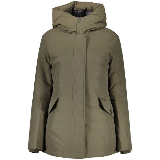 Woolrich Green Cotton Jackets & Coat Woolrich