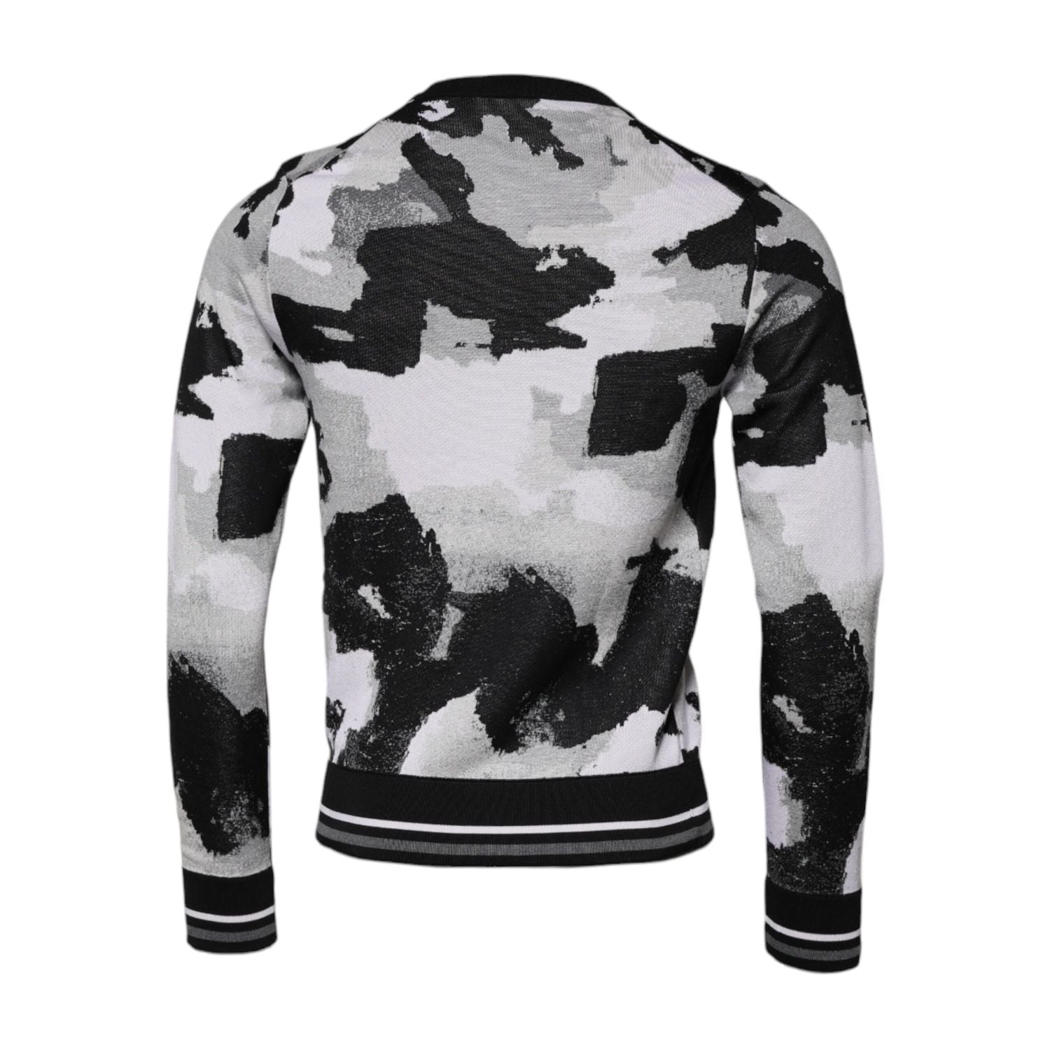 Dolce & Gabbana Multicolor Camouflage Crew Neck Men Pullover Sweater