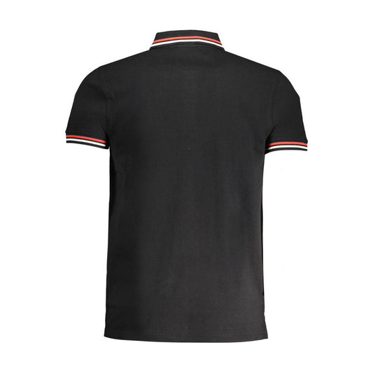 Cavalli Class Black Cotton Polo Shirt Cavalli Class