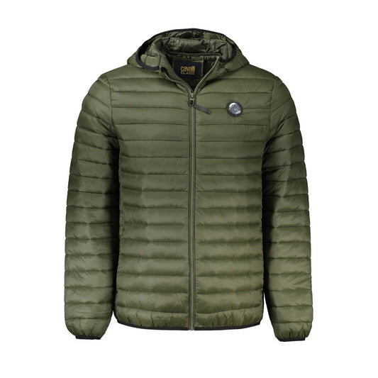 Cavalli Class Green Polyamide Men Jacket Cavalli Class