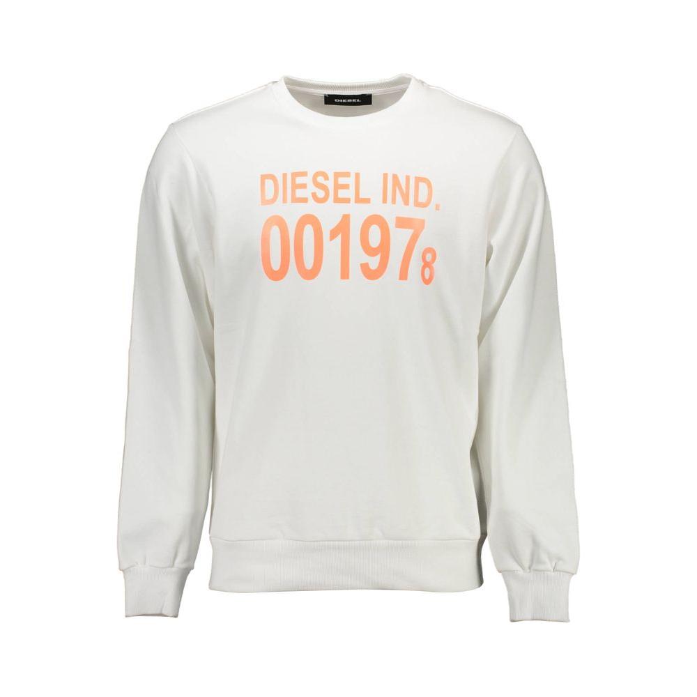 Diesel White Cotton Men's Sweater Diesel