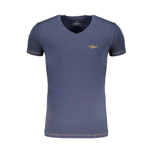 Aeronautica Militare Blue Cotton T-Shirt Aeronautica Militare