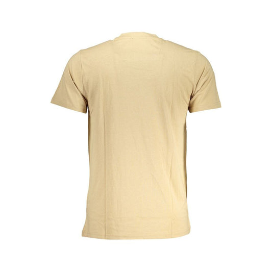 Cavalli Class Beige Cotton T-Shirt Cavalli Class