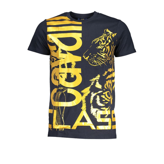 Cavalli Class Blue Cotton T-Shirt Cavalli Class