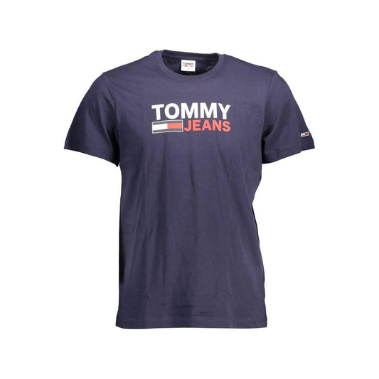 Tommy Hilfiger Blue Cotton Men T-Shirt Tommy Hilfiger