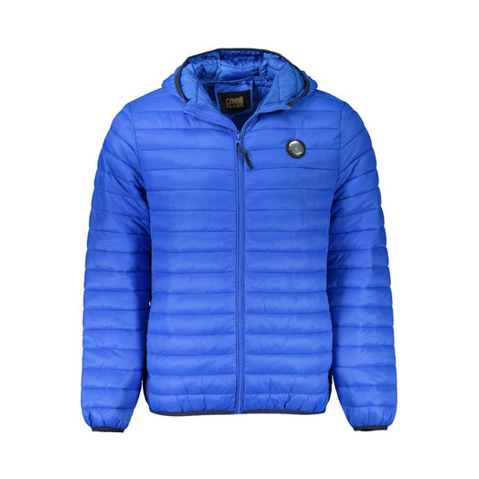 Cavalli Class Blue Polyamide Men Jacket Cavalli Class