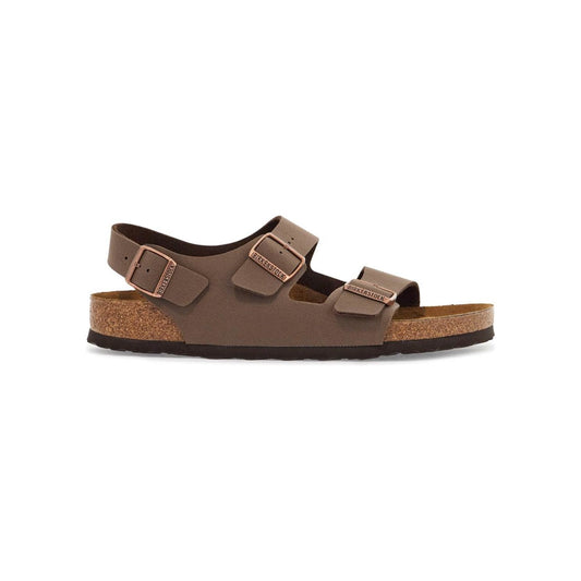 Birkenstock birkoflor mocca sandals with cork sole and adjustable straps milano