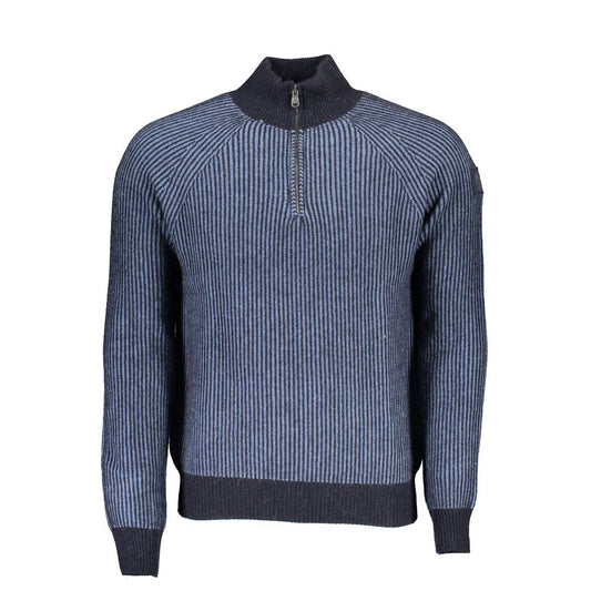 North Sails Blue Wool Men Sweater North Sails