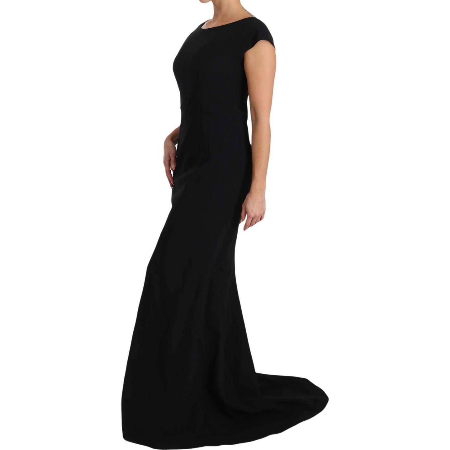 Dolce & Gabbana Elegant Black Maxi Sheath Dress Dolce & Gabbana