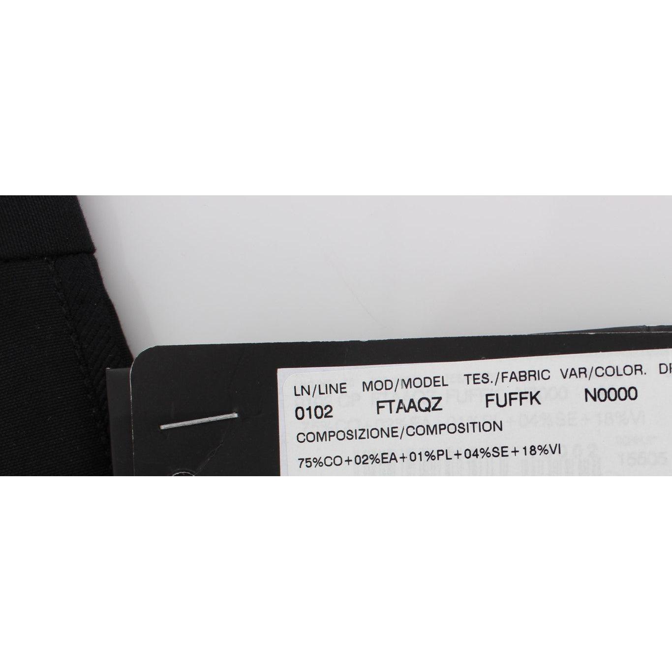 Dolce & Gabbana Black Cotton Stretch Torero Capris Pants Dolce & Gabbana