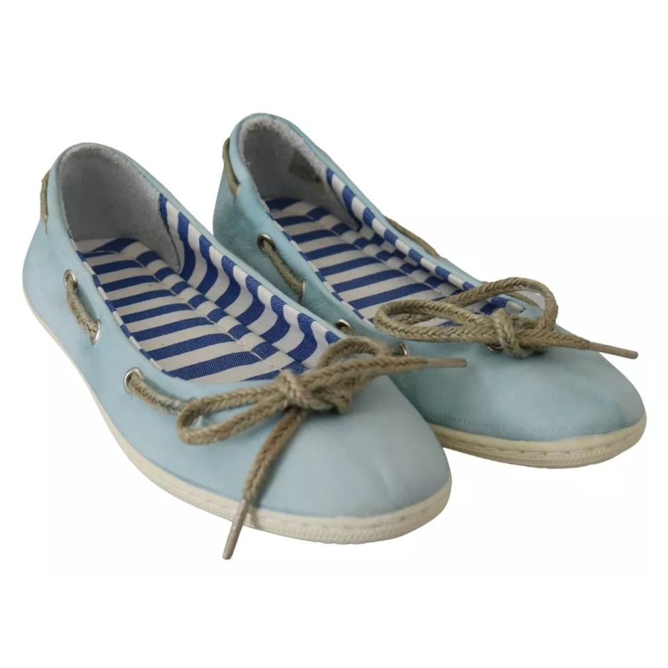 Pantofola D'Oro Minnesota Blue Stripe Flat Slip-On Shoes