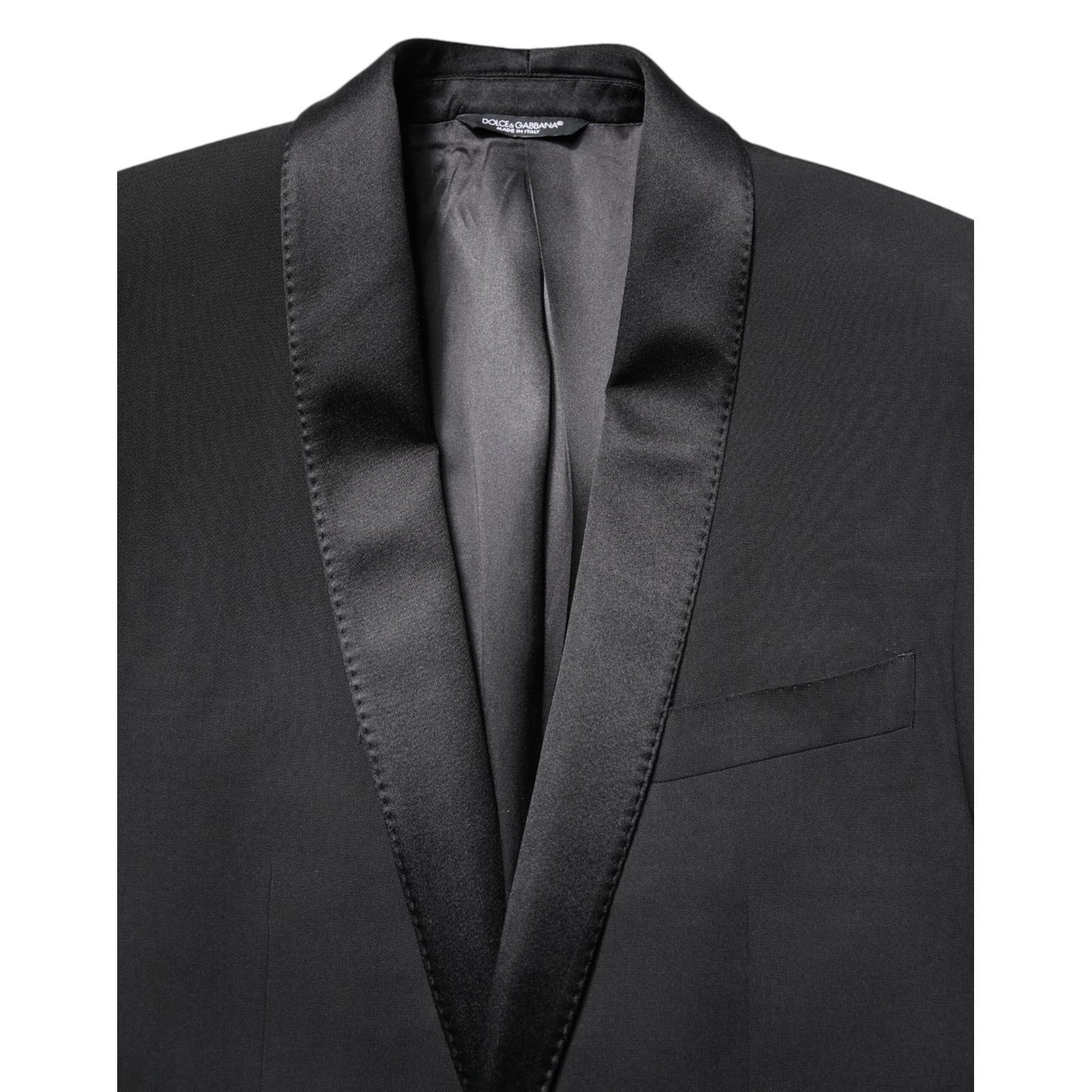 Dolce & Gabbana Black Single Breasted Men Coat MARTINI Blazer Dolce & Gabbana