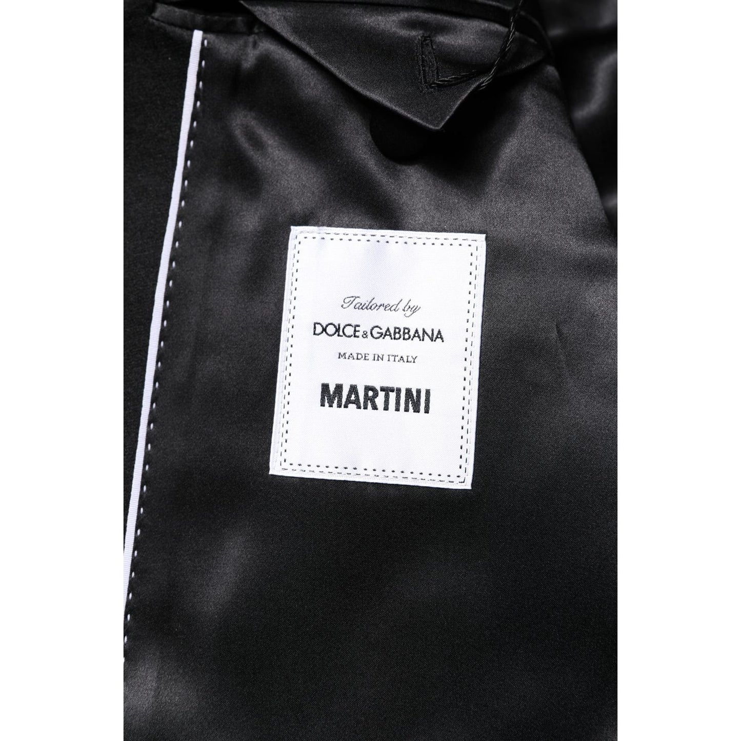 Dolce & Gabbana Black Single Breasted Men Coat MARTINI Blazer Dolce & Gabbana