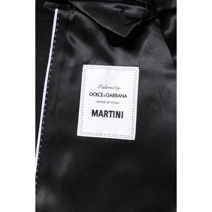 Dolce & Gabbana Black Single Breasted Men Coat MARTINI Blazer Dolce & Gabbana