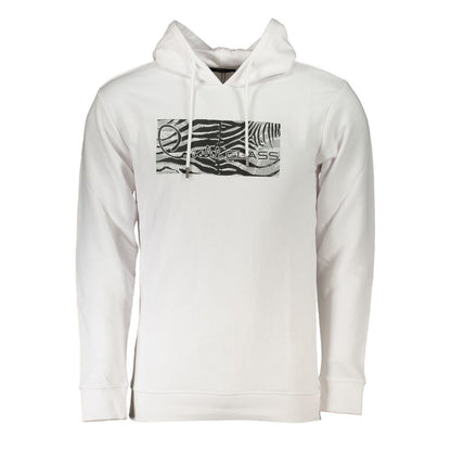 Cavalli Class White Cotton Sweatshirt Cavalli Class