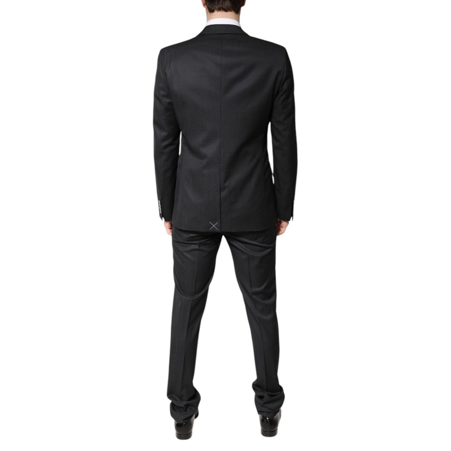 Dolce & Gabbana Dark Gray Wool Single Breasted 2 Piece Suit