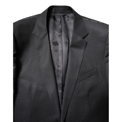 Dolce & Gabbana Dark Gray Wool Single Breasted 2 Piece Suit