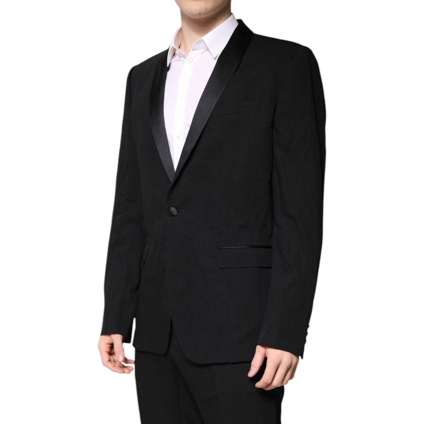Dolce & Gabbana Black Wool Single Breasted 2 Piece Suit Dolce & Gabbana