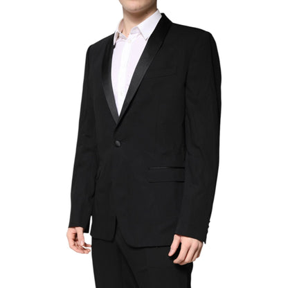 Dolce & Gabbana Black Wool Single Breasted 2 Piece Suit Dolce & Gabbana