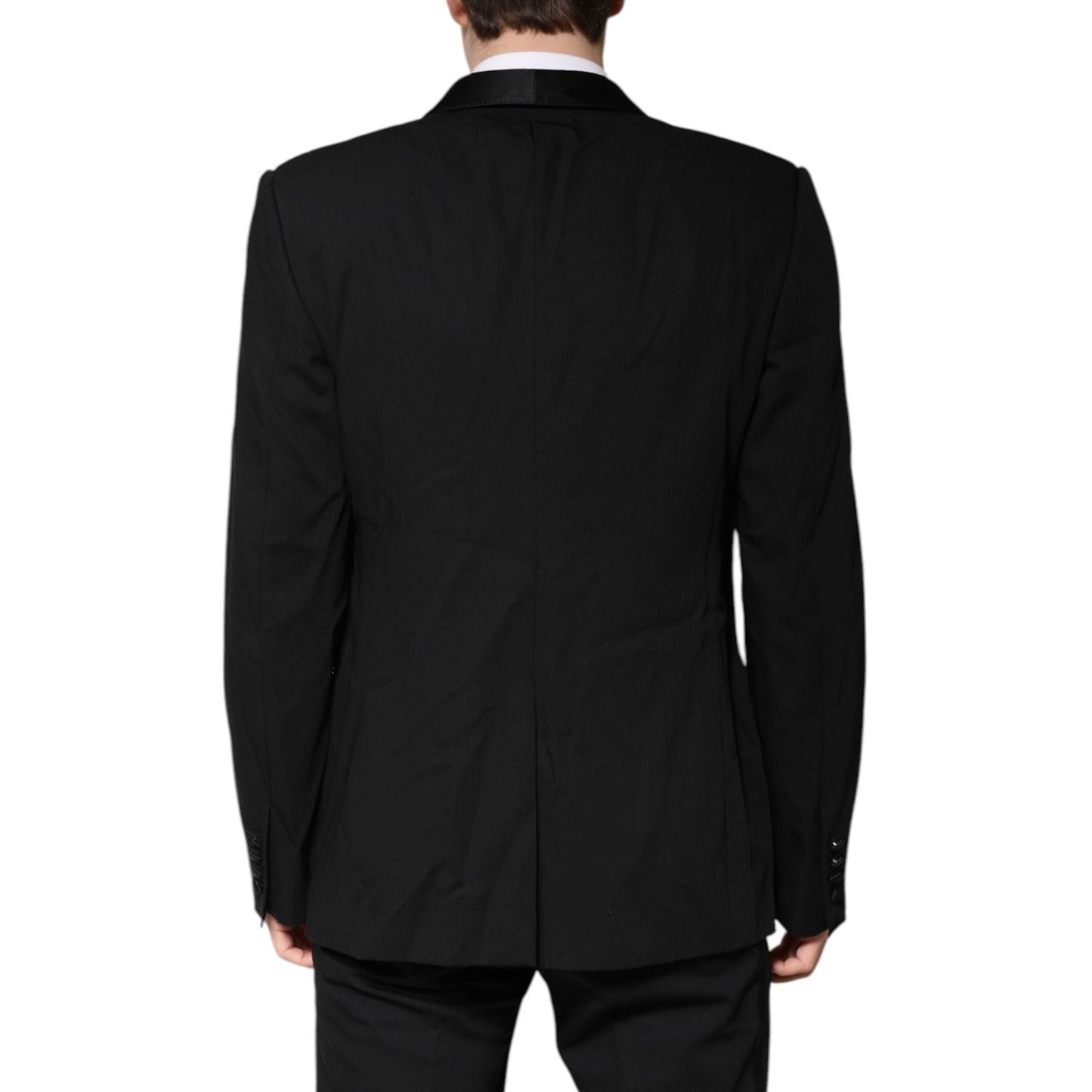 Dolce & Gabbana Black Wool Single Breasted 2 Piece Suit Dolce & Gabbana