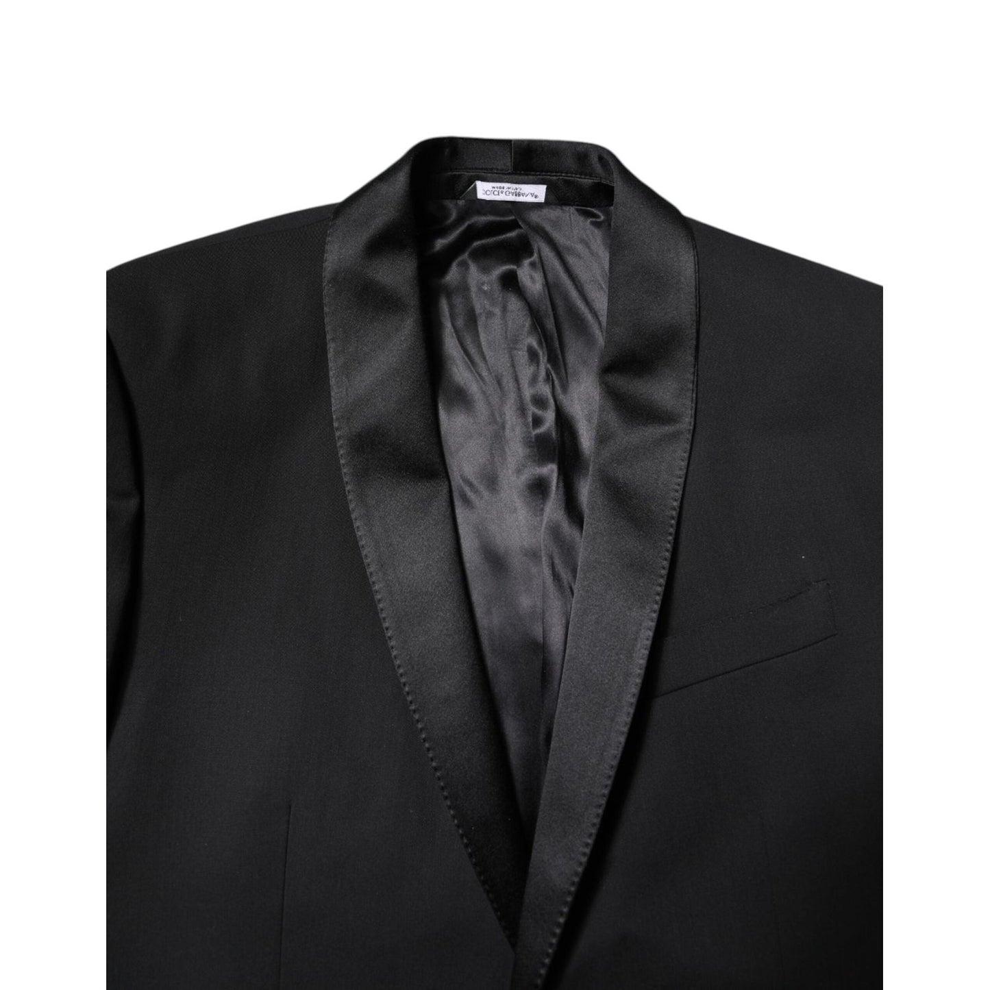 Dolce & Gabbana Black Wool Single Breasted 2 Piece Suit Dolce & Gabbana