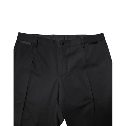 Dolce & Gabbana Black Wool Single Breasted 2 Piece Suit Dolce & Gabbana